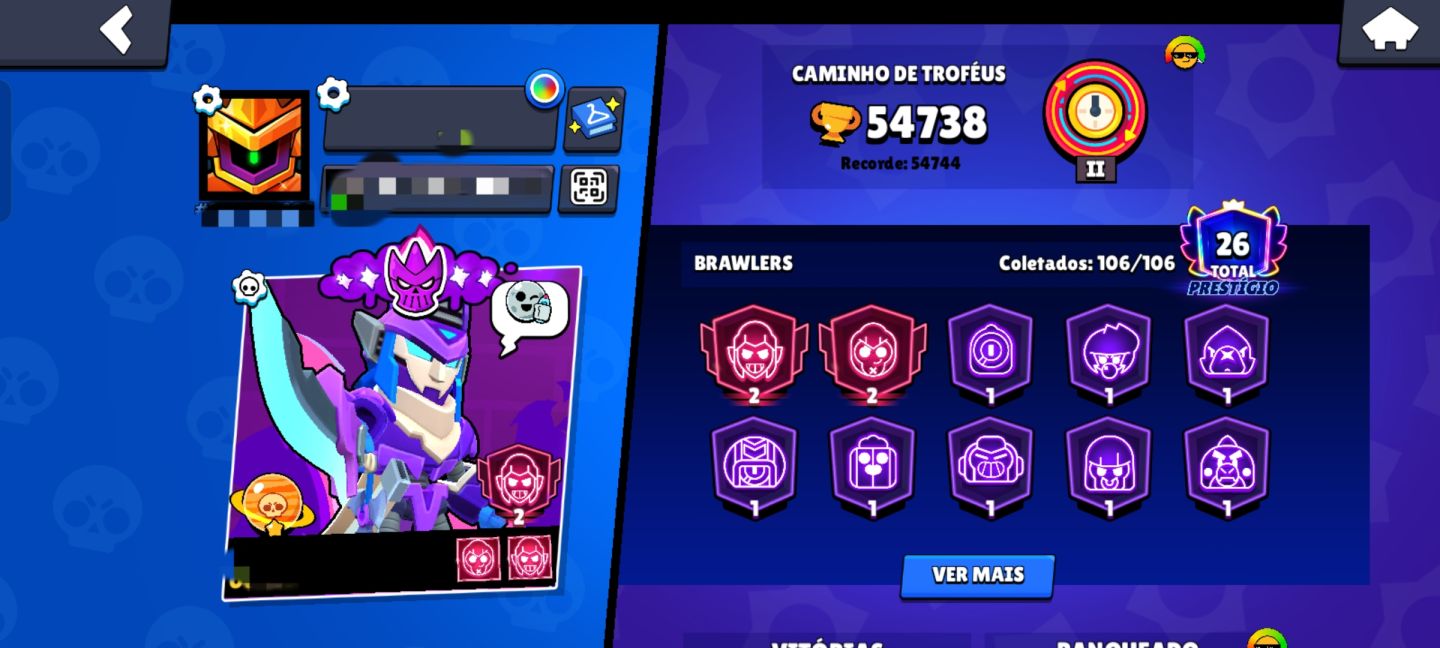 Conta de brawl(55k) e Clash(9830)