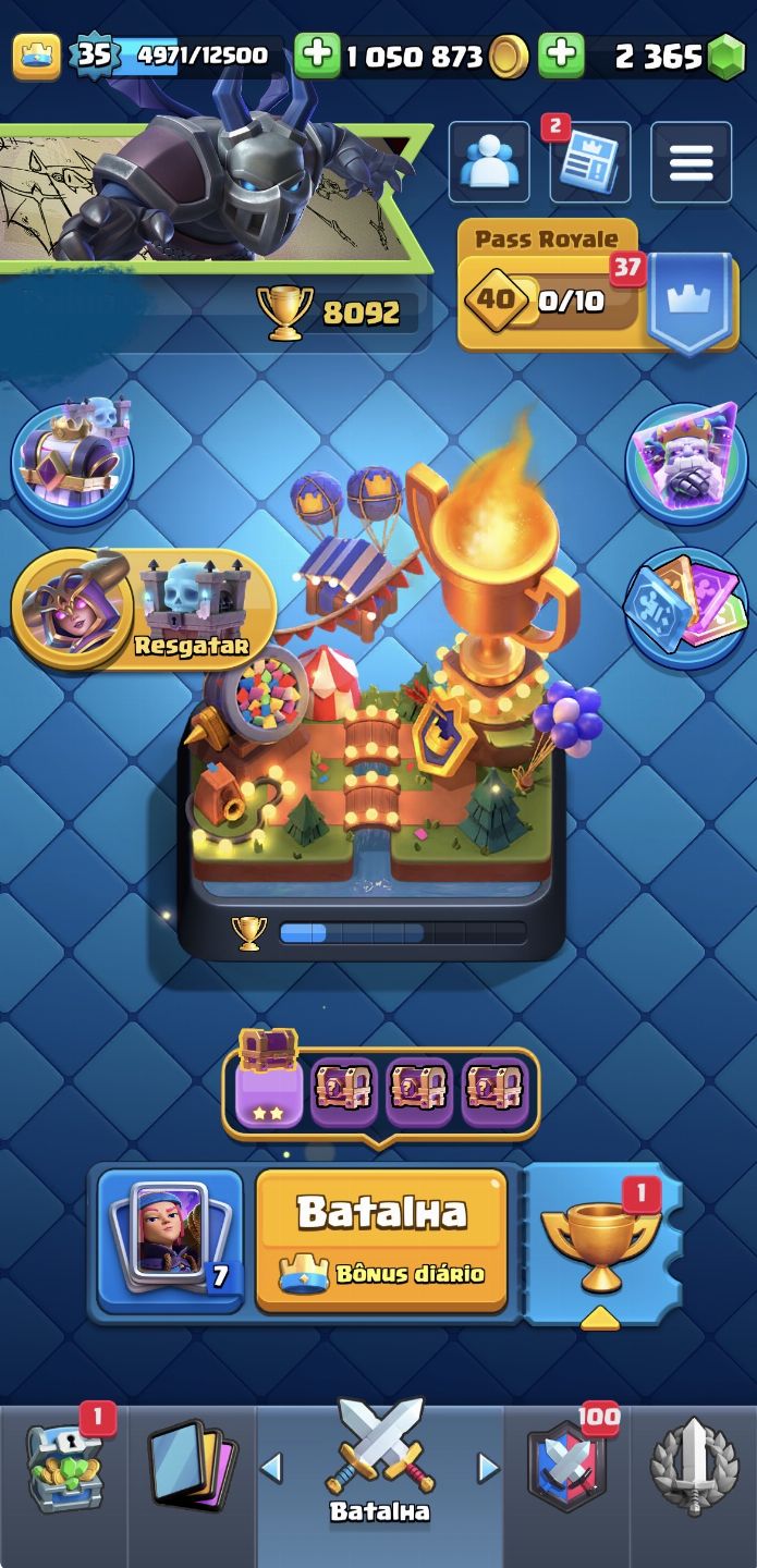 Promoção conta clash royale