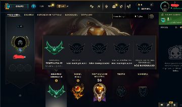 Conta Esmeralda 3 - 47 PDL - LVL 40 - 75% DE WINRATE(51/17) - MAIN SUP