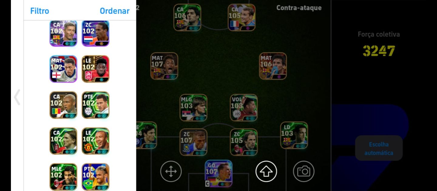 CONTA EFOOTBALL 3247 | Trio MSN | Desailly 107 | Neuer 107 | ETC...