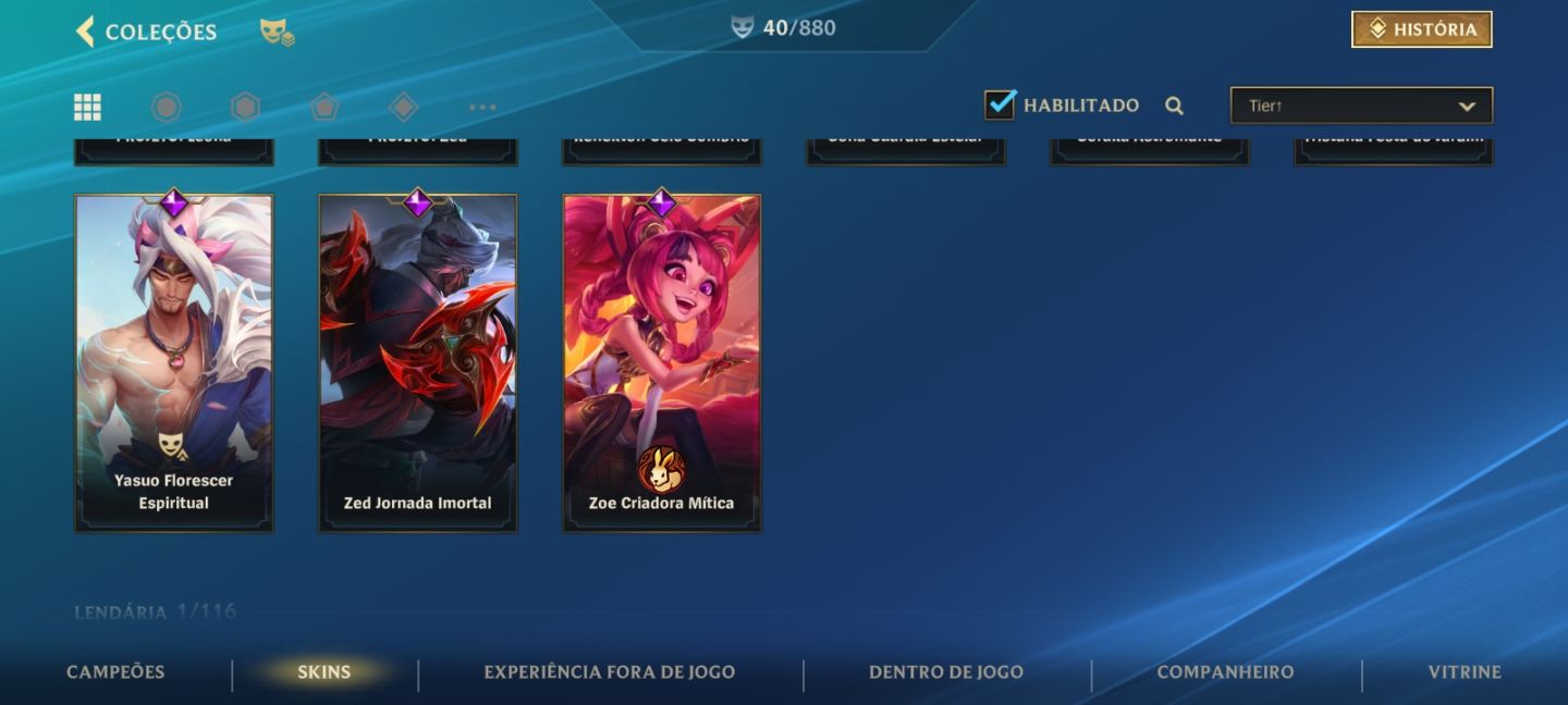 Conta Wild Rift (Focada em ZED e AKALI.)