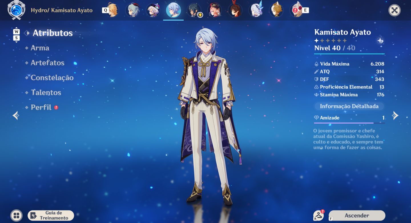 CONTA AR 41 COM NEUVILLETTE, SKIRK, AYATO, GANYU E 3700+ GEMAS