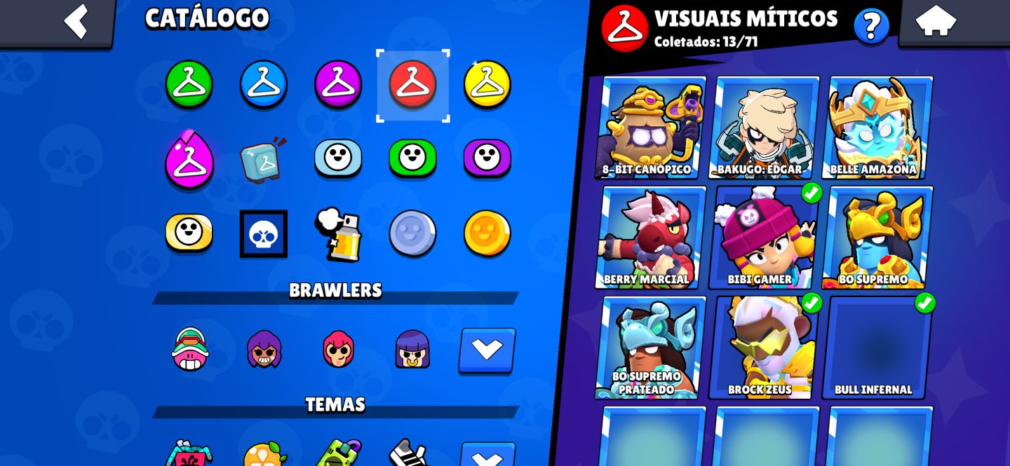 Conta Brawl Stars de 2019 + várias skin