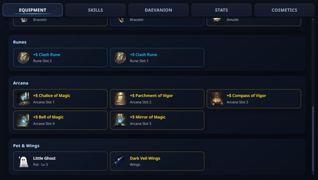 Conta Gladiator - CP: 200k GS: 3045 Top 8 SA ALL CLASS - Armas e acessórios craf