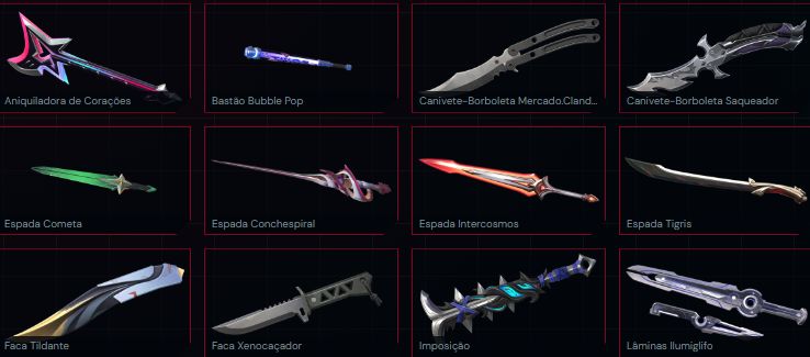 Conta Valorant VP 102.350 Skins 187 Facas 12 Agentes 24 Chaveiro 175 Rank Asc 1