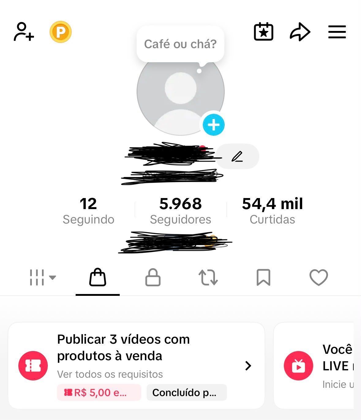 CONTA TIK TOK SHOP 5K DE SEGUIDORES REAIS (QUALIDADE + GARANTIA)