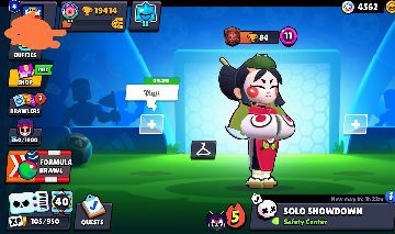 CONTA BRAWL STARS COM VARIAS SKINS