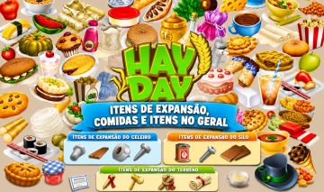 Hay day (PREÇO MAIS BAIXO) ITENS DE EXPANSAO E COMIDAS hayday