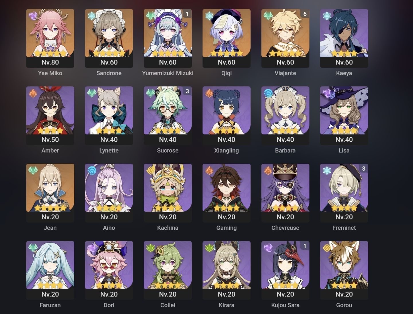 Genshin Impact AR 54 | Sandrone + Yae Miko + Mizuki C1 | América