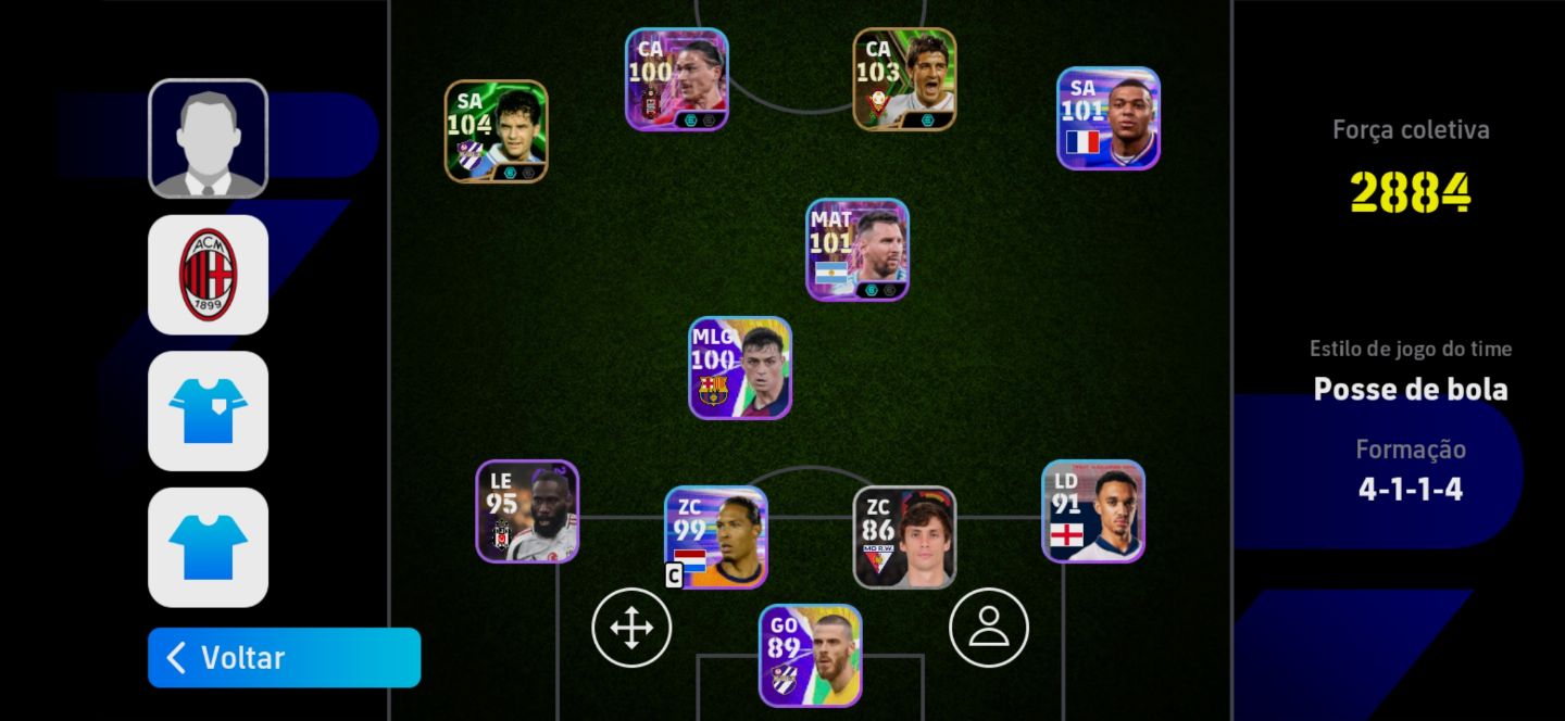 Contas iniciante com cr7 showtime, Kaká, Van dijk