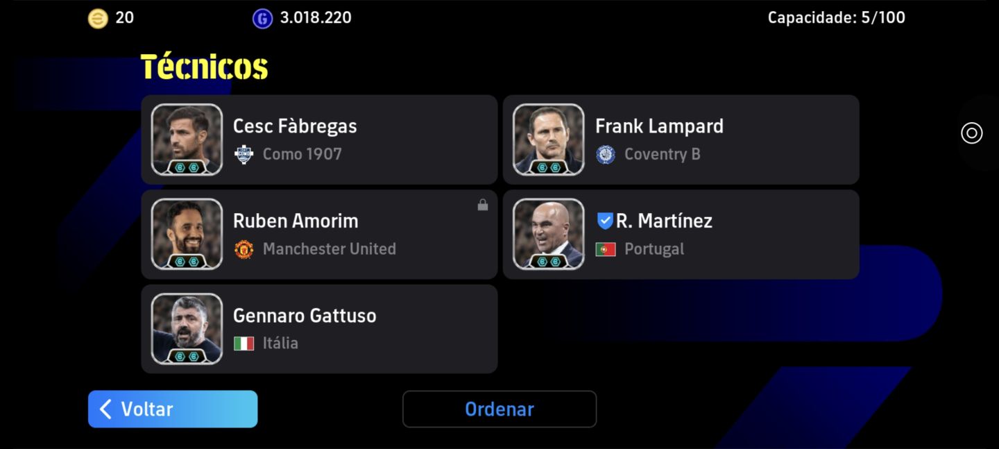 CONTA EFOOTBALL À VENDA 3240 DE FORÇA