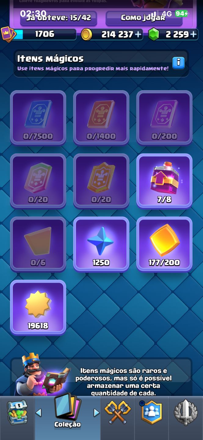 Conta Clash royale 12.600 troféus GEMADA