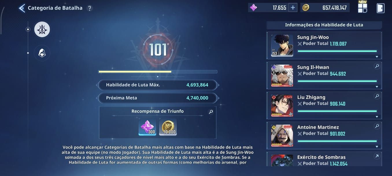 CONTA SOLO LEVELING: ARISE. LV 153, MYRO T2, POWER 4 KK E MEIO
