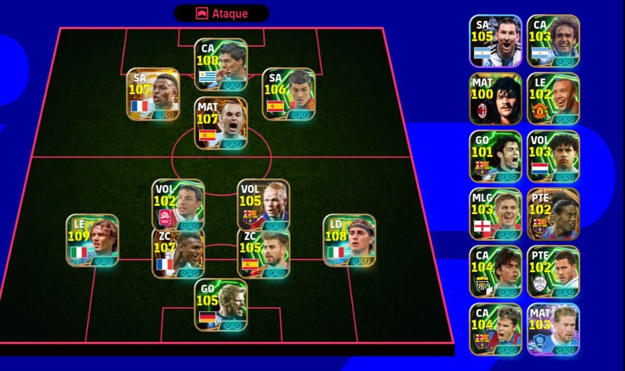 Conta efootball full épicos com mbappe , iniesta e desaily big times!!!