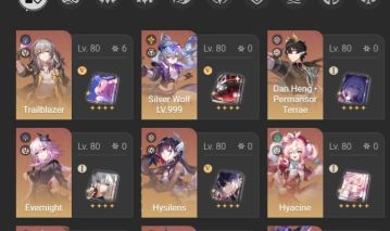 Conta hsr level 70, 53 personagens