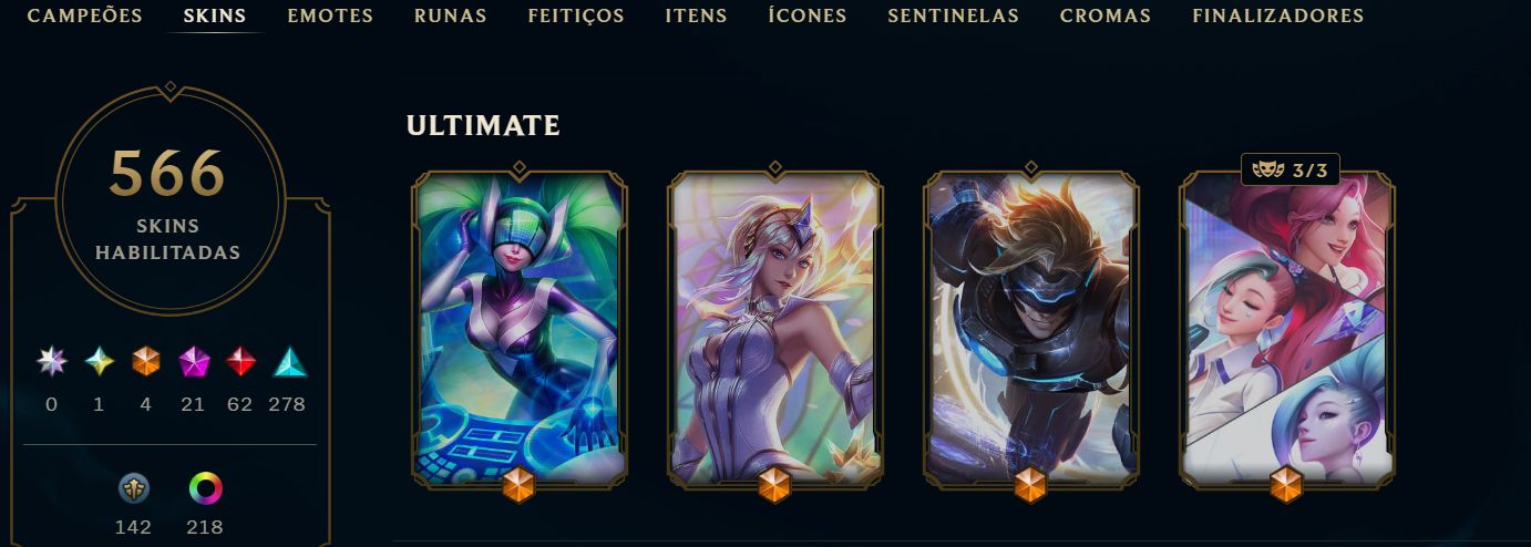Conta de LoL, Platina IV Flex