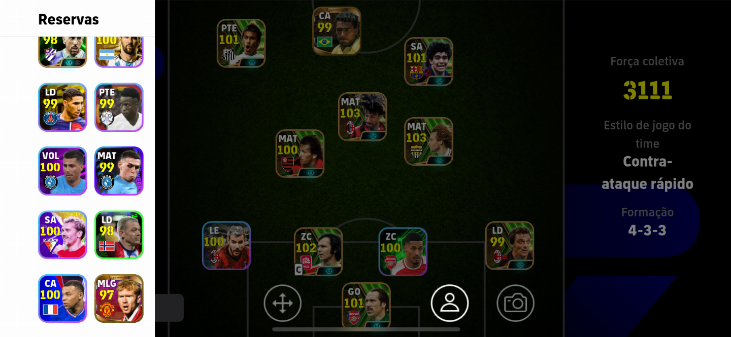 Conta Efootball Full Cartas