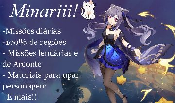 Serviços de Genshin Impact (missões diárias, 100% de regiões, missões lendárias)