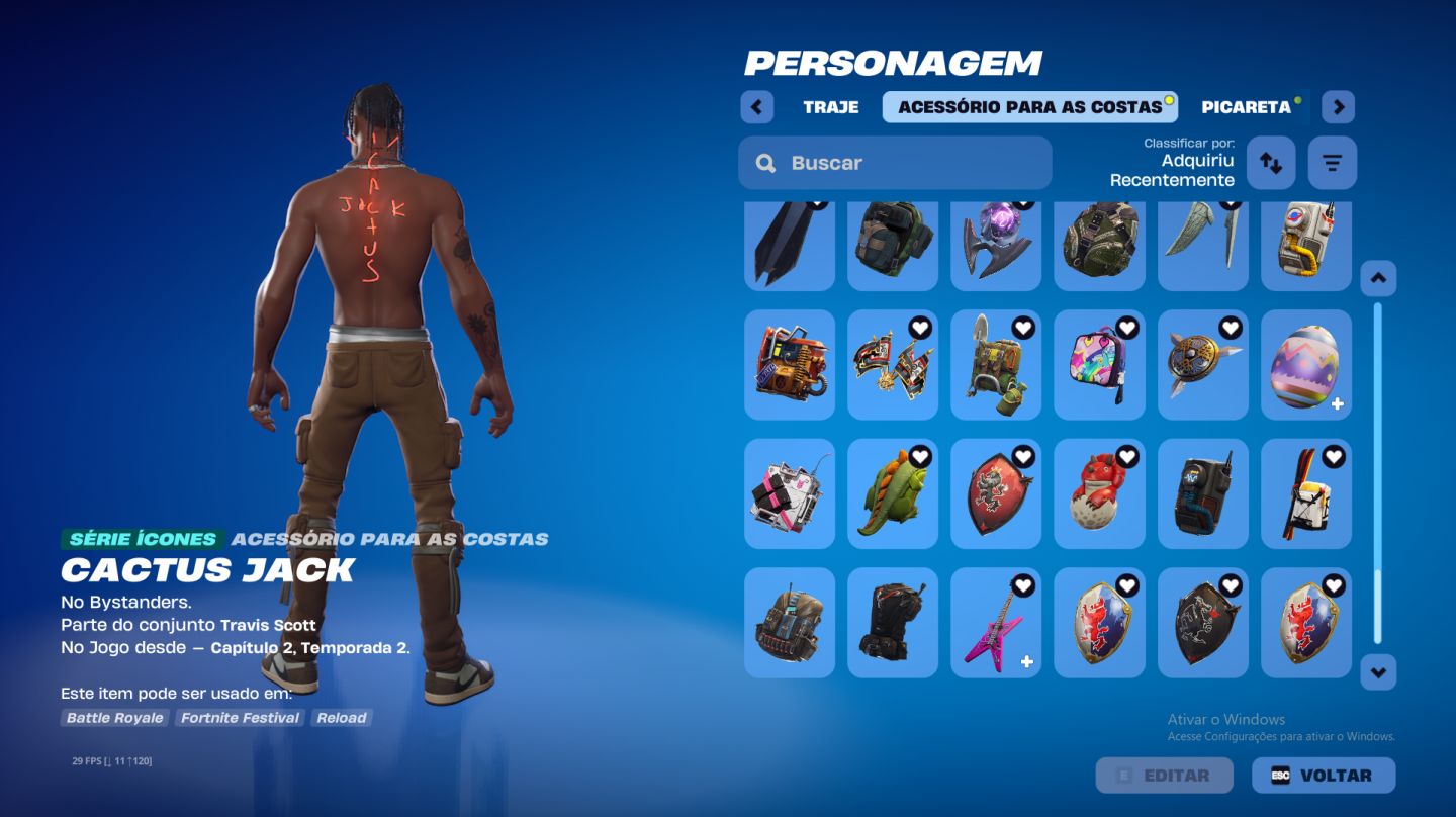 CONTA FORTNITE CAVALEIRO NEGRO, JOHN WICK, TRAVIS SCOTT + SALVE O MUNDO