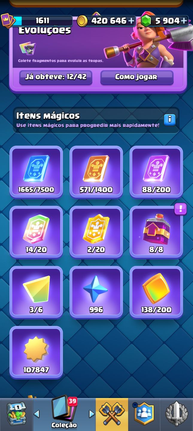 CONTA CLASH 4500K GEMAS 13000K TROFEUS