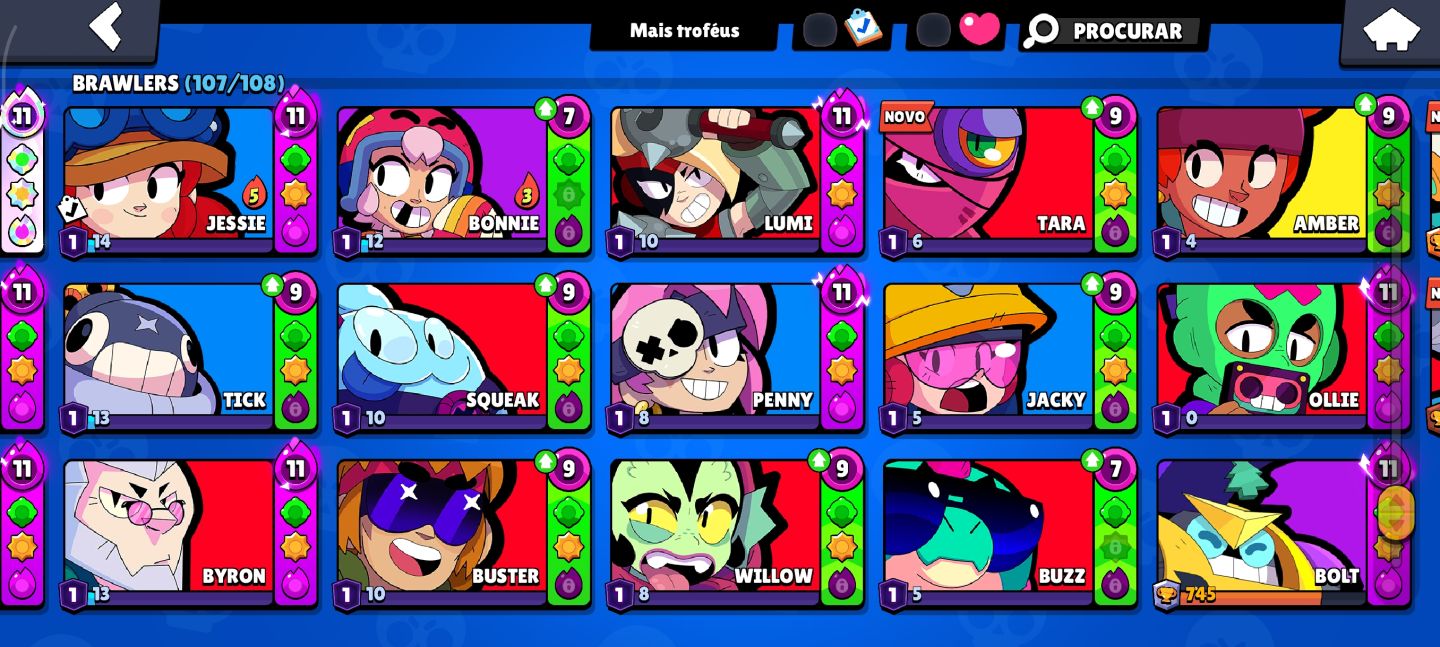 Conta brawl stars a venda +130K TROFÉUS E 97 BRAWLERS NO NÍVEL 11 + TODAS HIPER