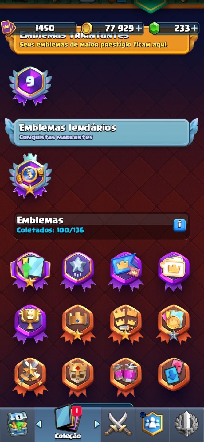 CONTA CLASH ROYALE DE 9 ANOS HIGH LEVEL +10.300 TROFÉUS