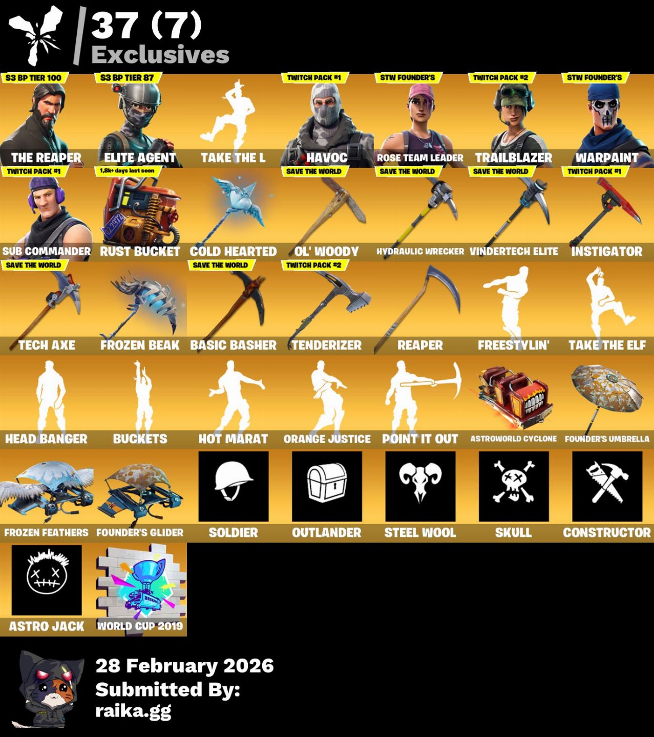 CONTA FORTNITE CAPÍTULO 1 - TEMPORADA 3 ATÉ 9 + SKINS TWITCH