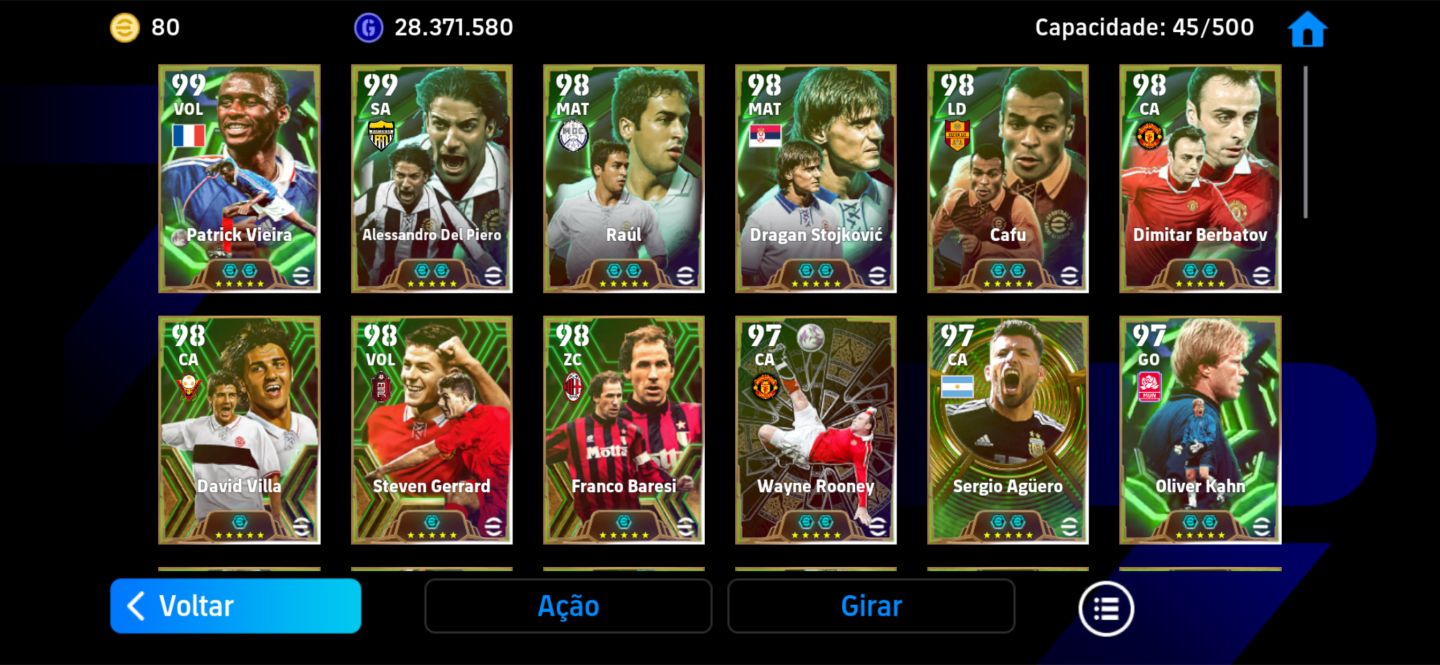 Conta Efootball força do time 3228
