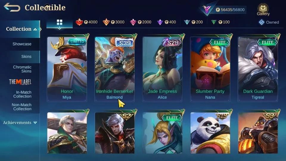 CONTA COM MUITA SKIN BOA - FULL EMBLEMAS