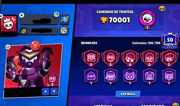 CONTA BRAWL STARS E CLASH ROYALE