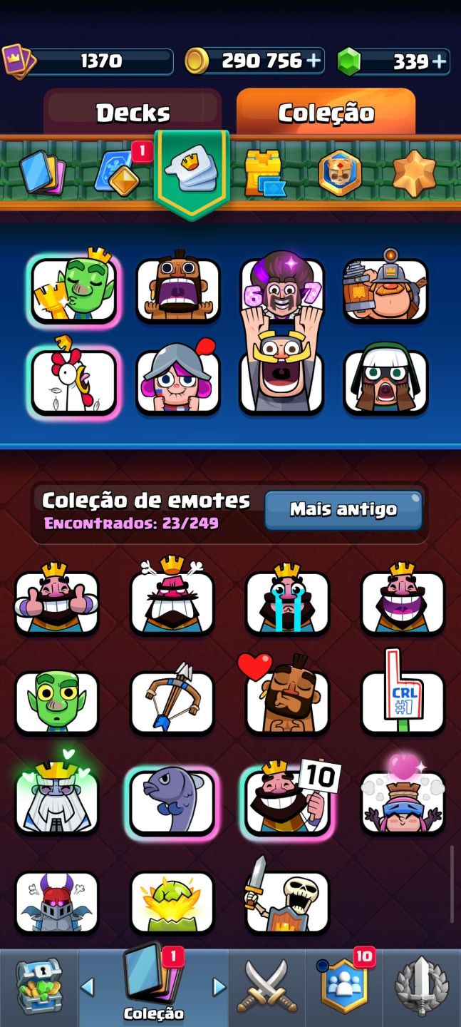 CONTA CLASH ROYALE ARENA 21