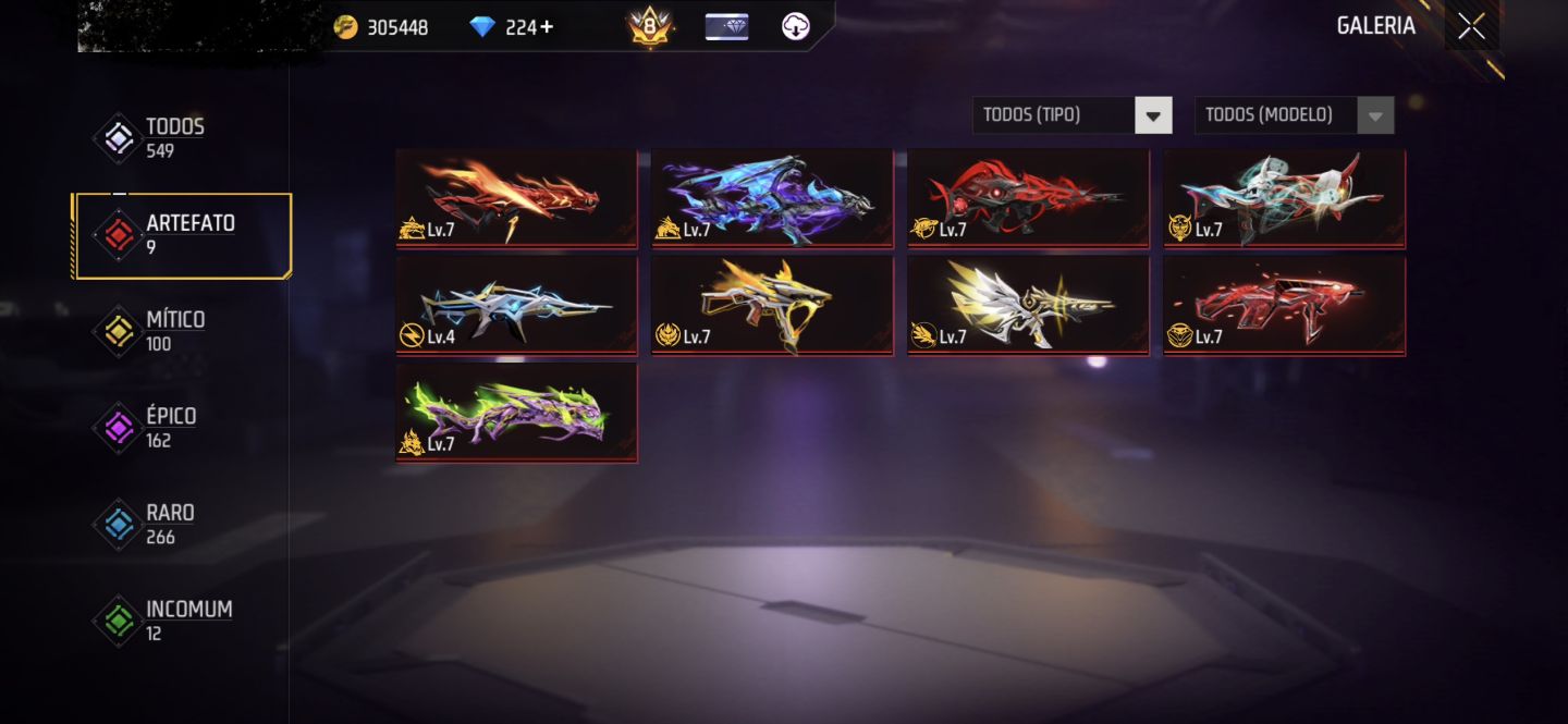 CONTA DE FF PRIME 8 COM EVOLUTIVAS!!!