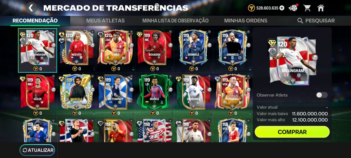 VENDE-SE CONTA FC MOBILE SUPER UPADA!
