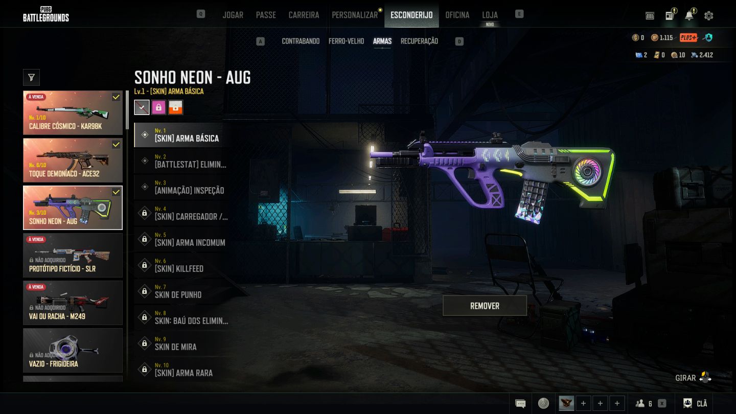 CONTA PUBG STEAM -3 PROGRESSIVAS+SMOKE+PLUS+GLASYA N2 - VALOR BAIXO