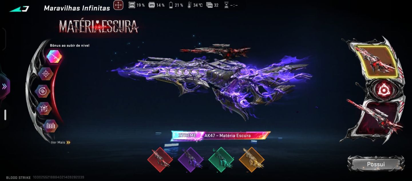 CONTA BLOOD STRIKE MUITO RARA COM SKINS ESCLUSIVA XTREME AK47 E BARRETAO LVL MAX