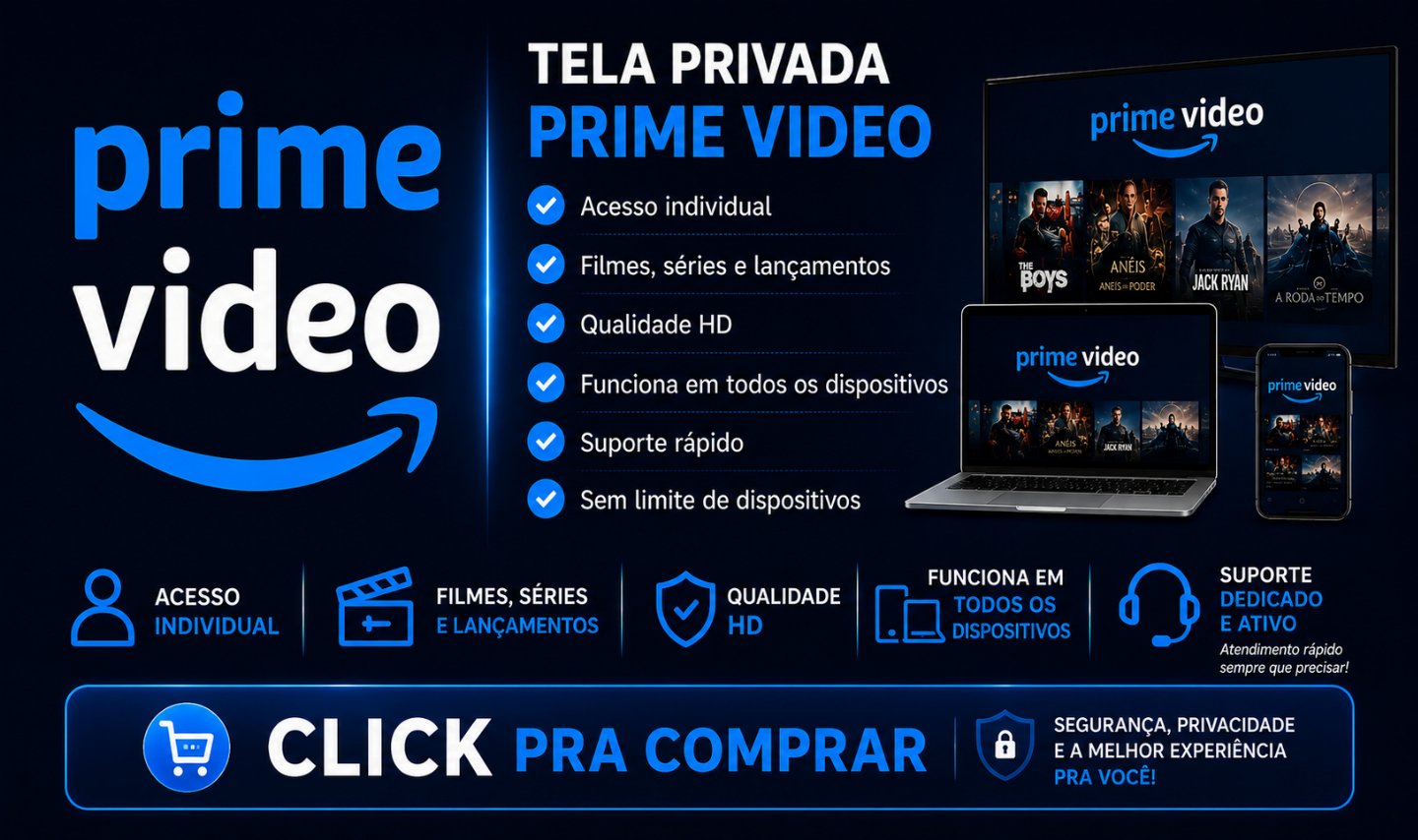 Prime video 1 tela privada