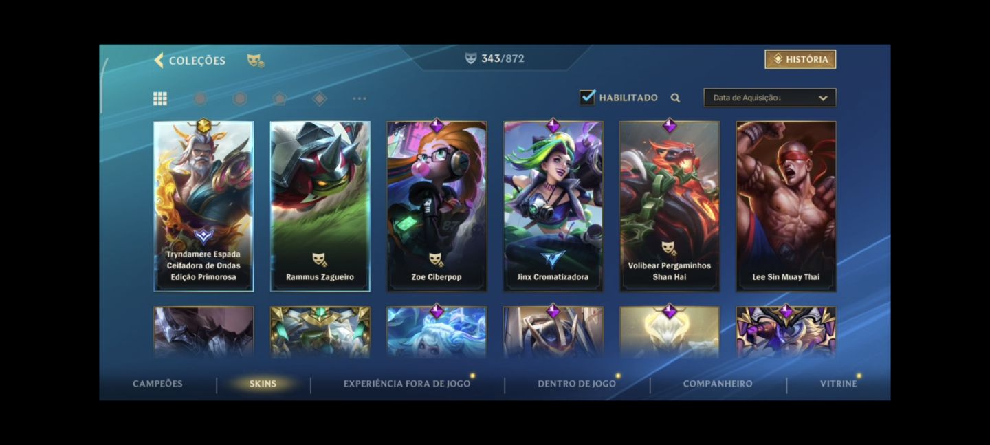 Conta Wild Rift, ALL Champions, 355 skins