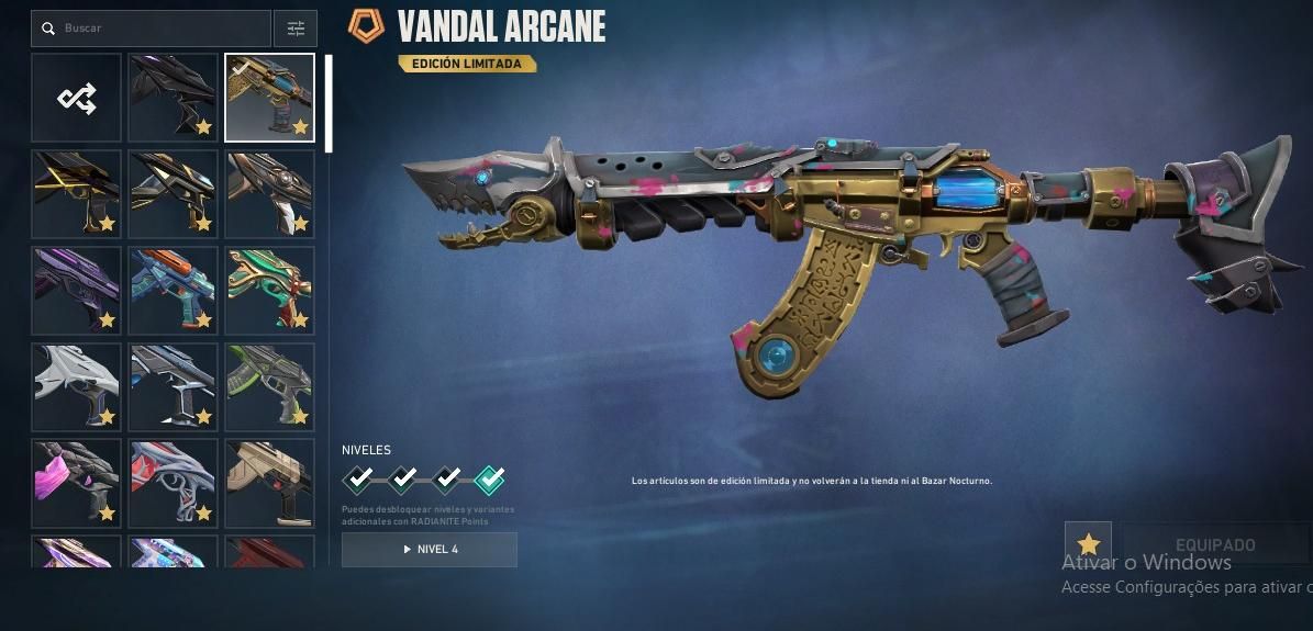 Conta valorant R$7000 gostos nela. Skins exclusivas da champions 2023,24,25