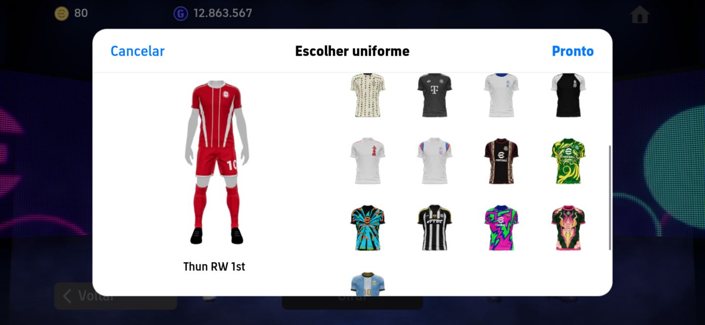 CONTA eFOOTBALL MOBILE À VENDA | TIME FORTE JOGADORES LENDÁRIOS