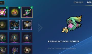 Conta com 3 épicas e emote lendário animado do wukong