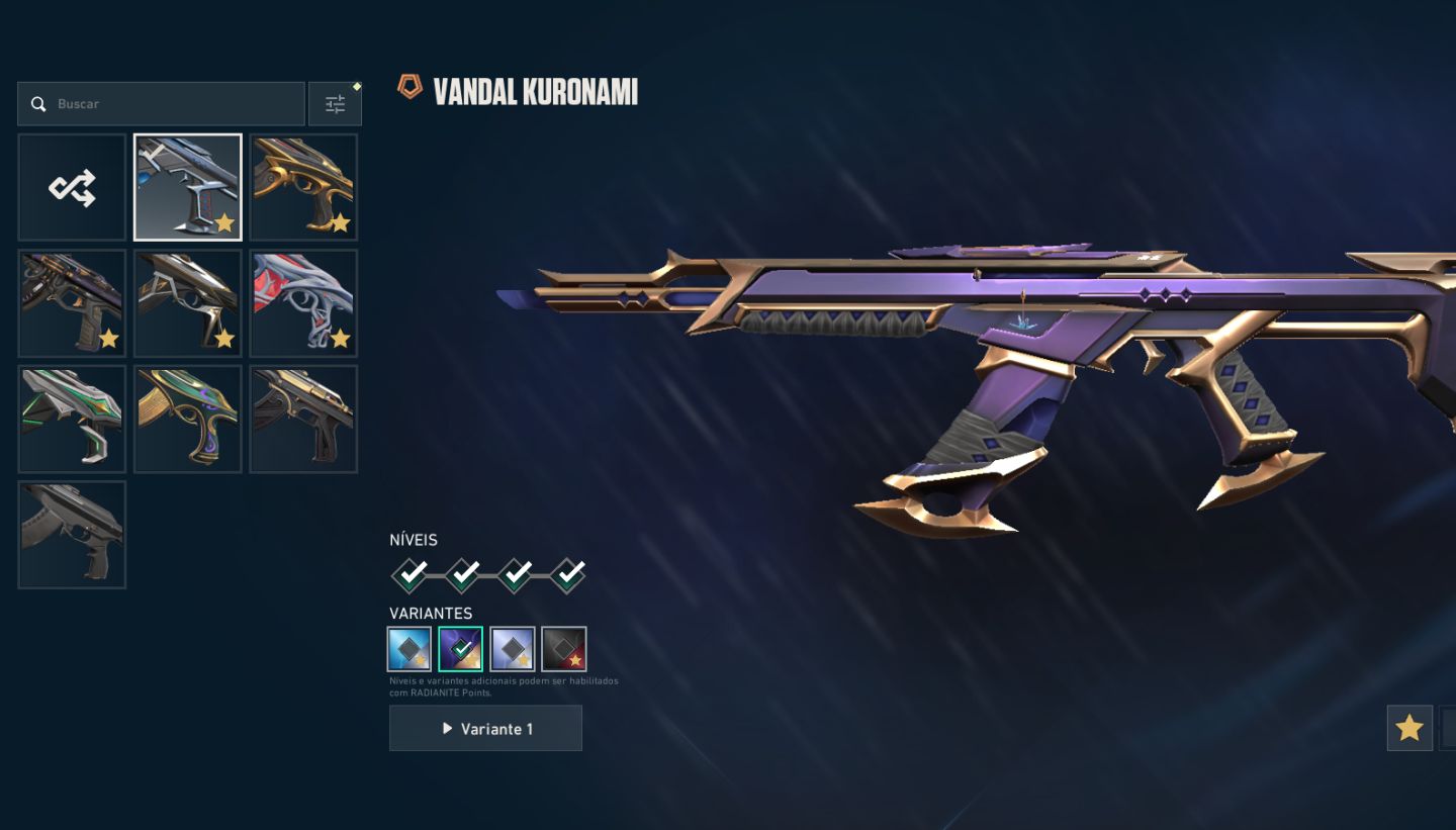 Conta com diversas skins de loja e passe! podendo subir de elo tranquilamente
