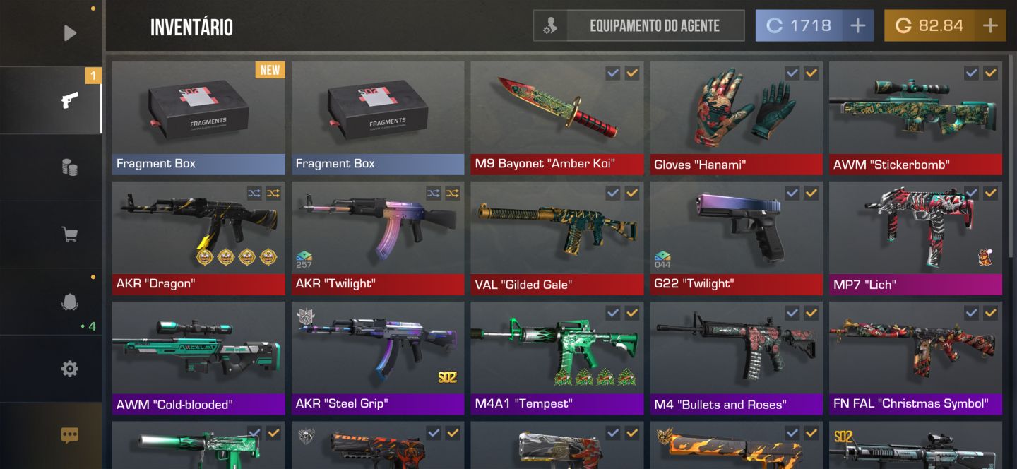 CONTA STANDOFF 2 MUITAS SKINS