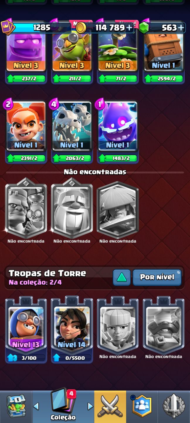 Conta de clash royale antiga muito boa