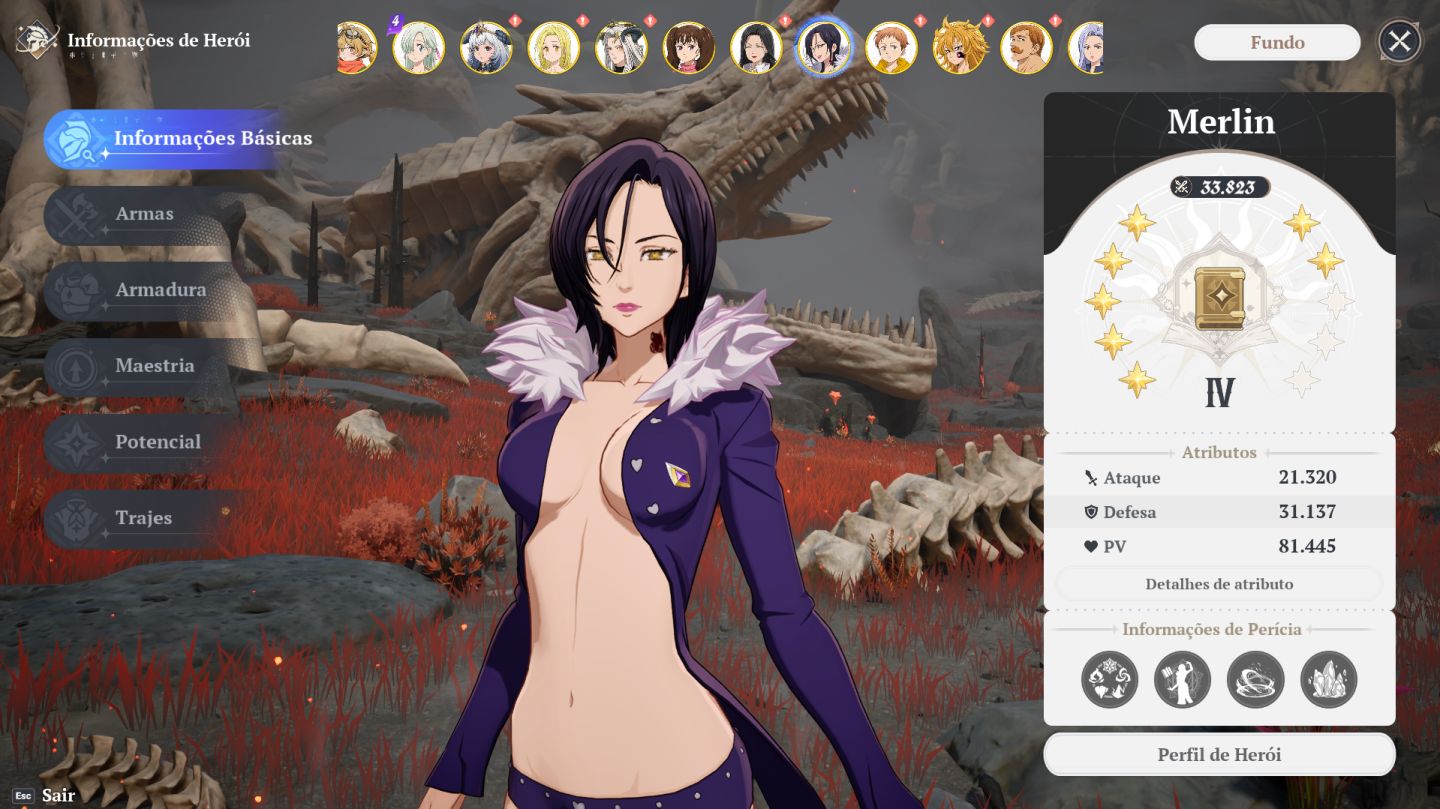 Conta and game todos os personagens 7Ds Origin