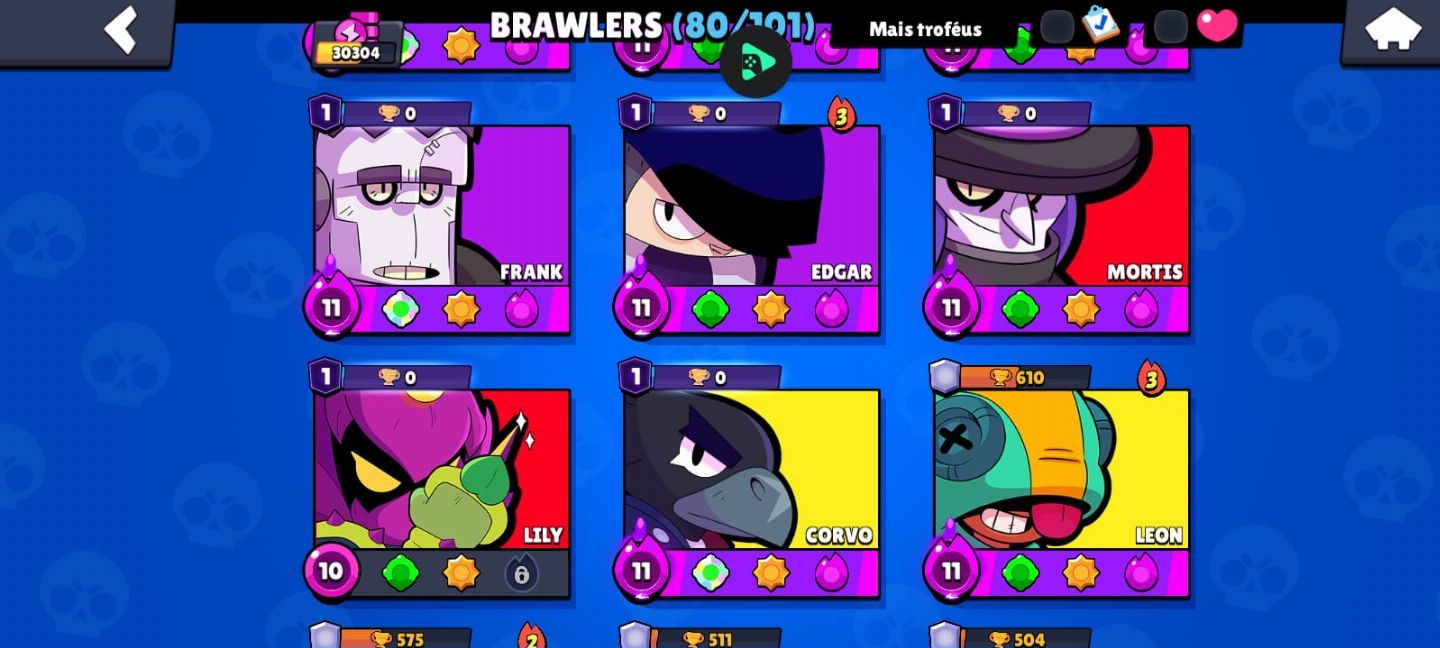 Conta de brawl e clash muito rara