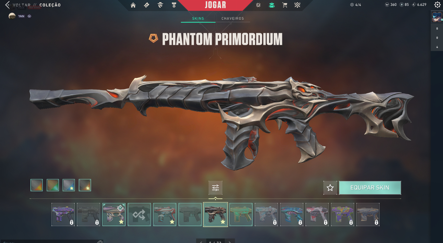 Conta valorant ouro, com skins e todos os agentes