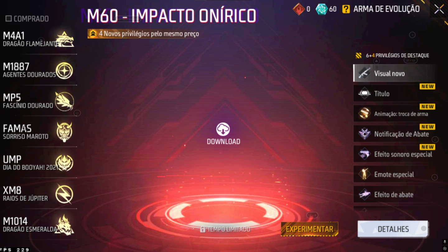 CONTA FREEFIRE GEMADA PRIME 8