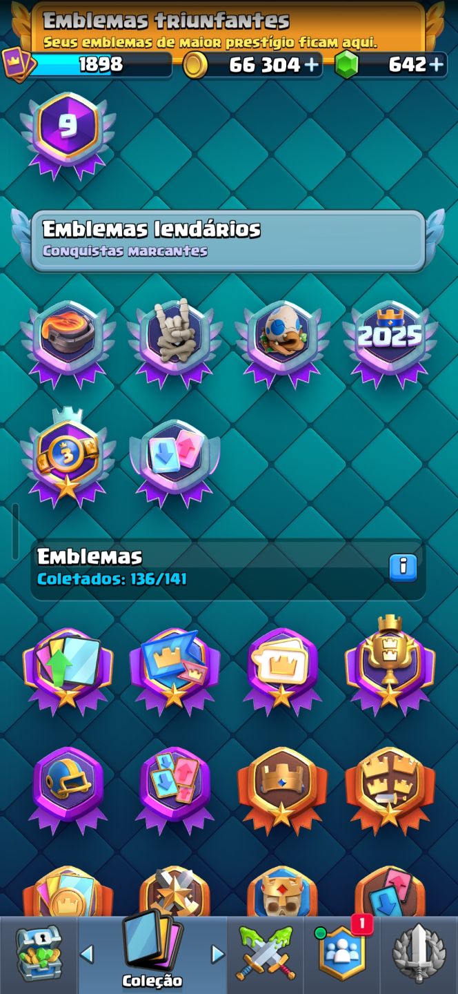 Clash royale conta antiga