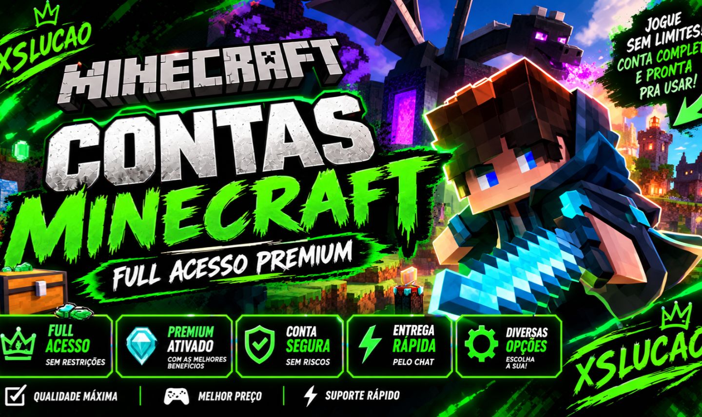 OFERTA - CONTAS BARATAS MINECRAFT FULL ACESSO JAVA + BEDROCK + BRINDE