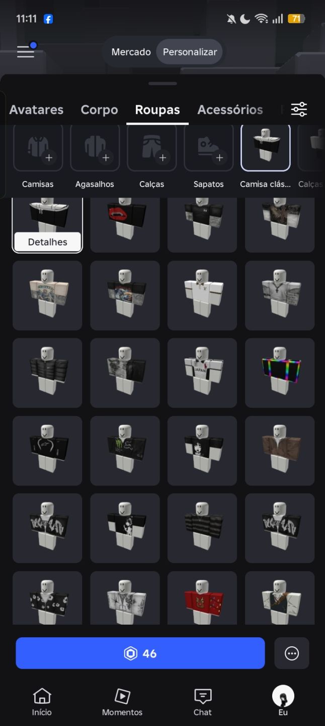 Conta de roblox